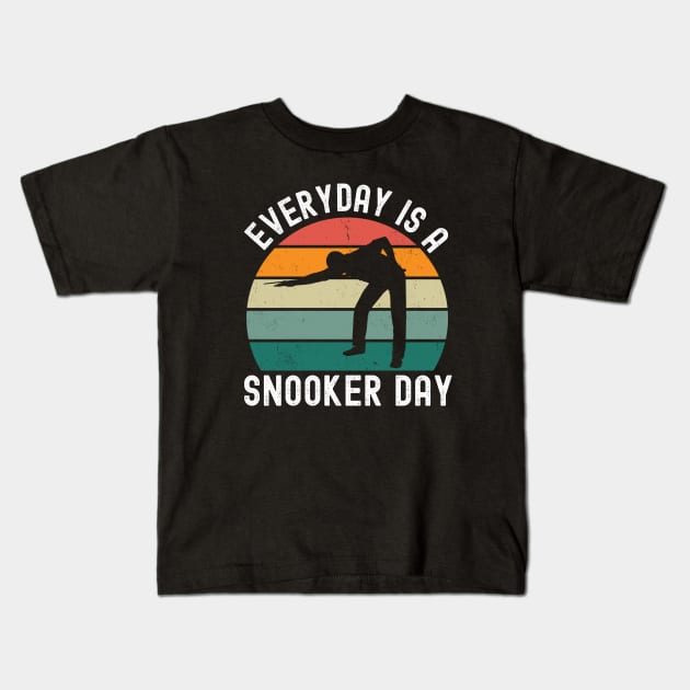 Everyday Is A Snooker Day Kids T-Shirt by footballomatic